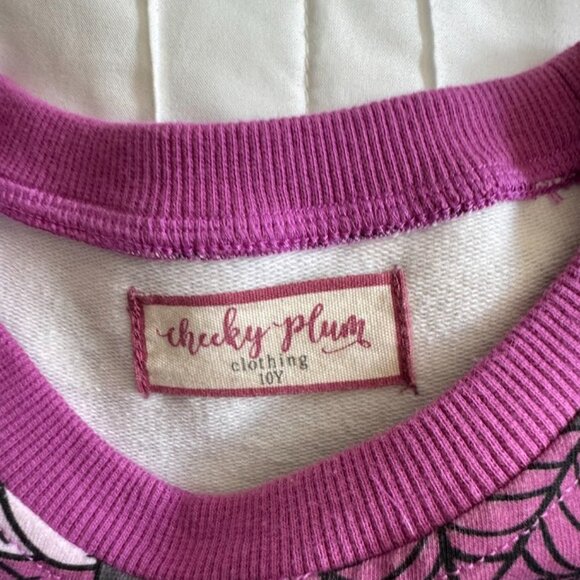 Cheeky Plum Girls Size 10 Halloween Pumpkins Skeletons Bats Pastel Sweatshirt - Picture 2 of 4